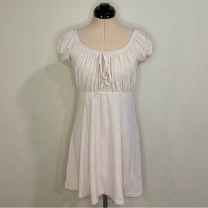 #115 Francesca’s Olivia decorative tie bust puff sleeve shift dress
